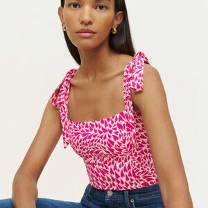 Reformation Ellora Top in Amore Heart Tank Top in Size 8